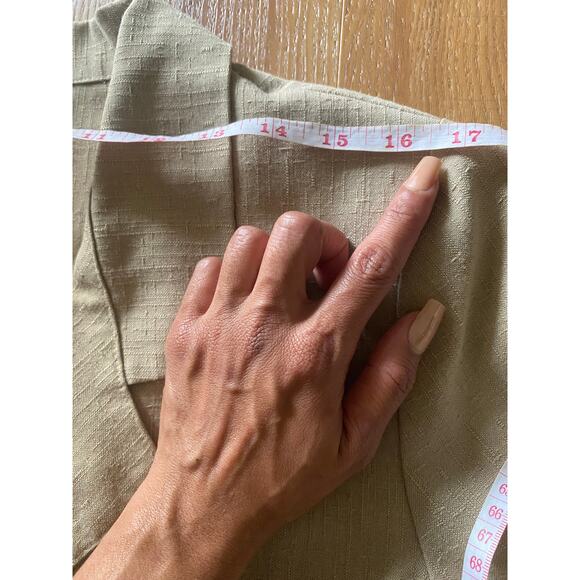 Joanna Petite| Women's vintage beige collared jacket blazer - Picture 13 of 16